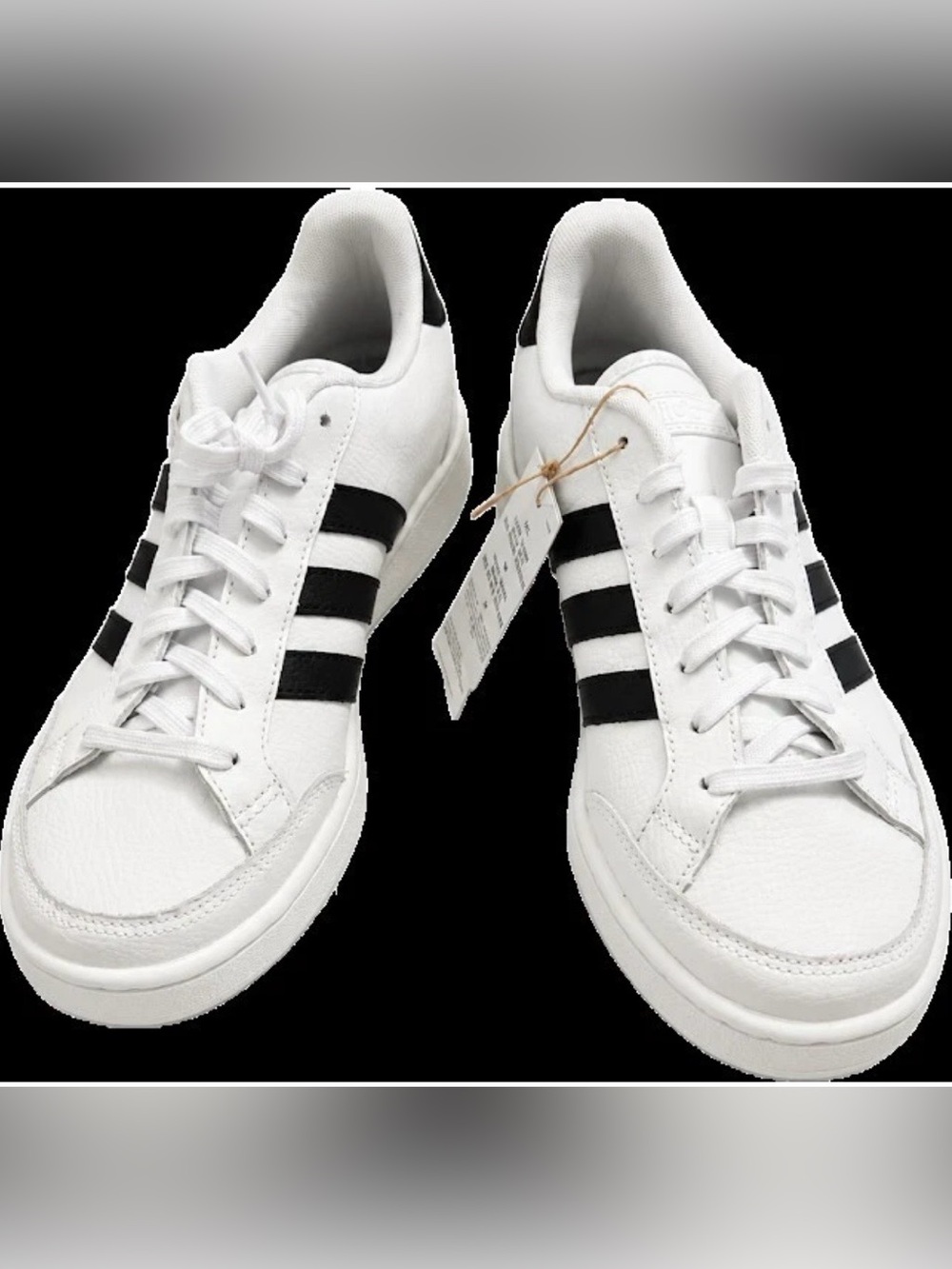 Men's White Adidas grand court se Sneakers with Black Stripes